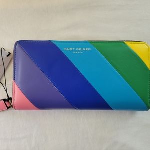 Kurt Geiger Kensington Rainbow Zip Wallet